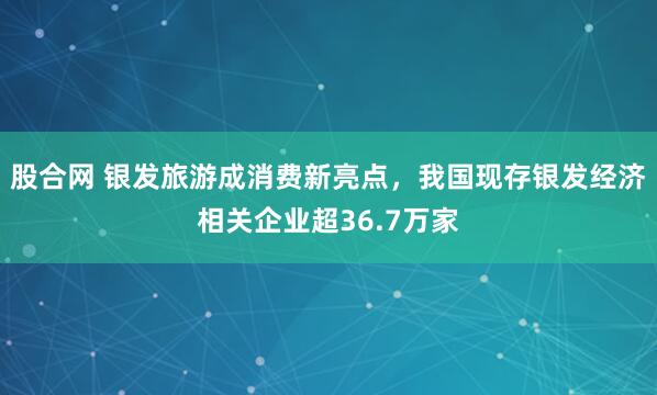 股合网 银发旅游成消费新亮点,我国现存银发经济相关企业超36.7万家