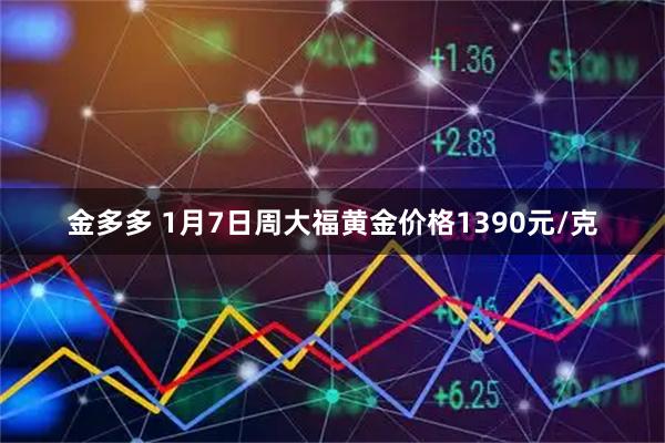 金多多 1月7日周大福黄金价格1390元/克